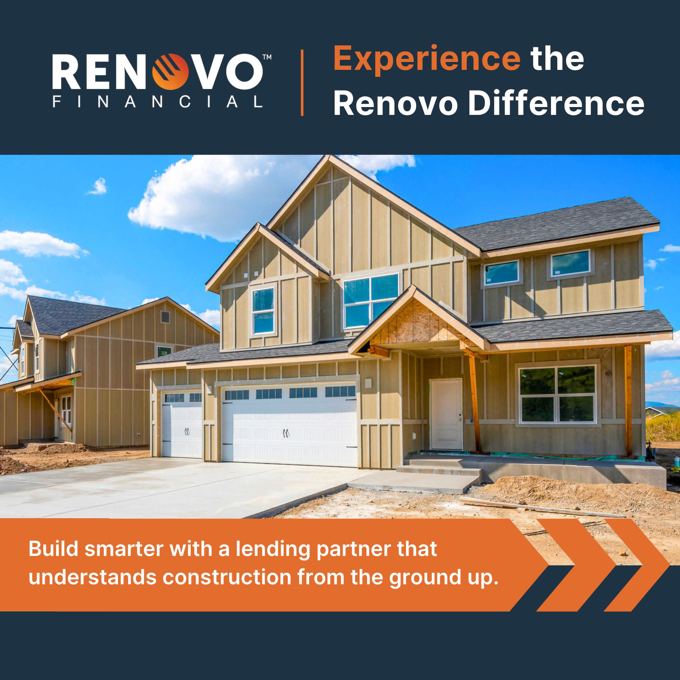 Renovo Financial Facebook ad: Build, Invest, Grow