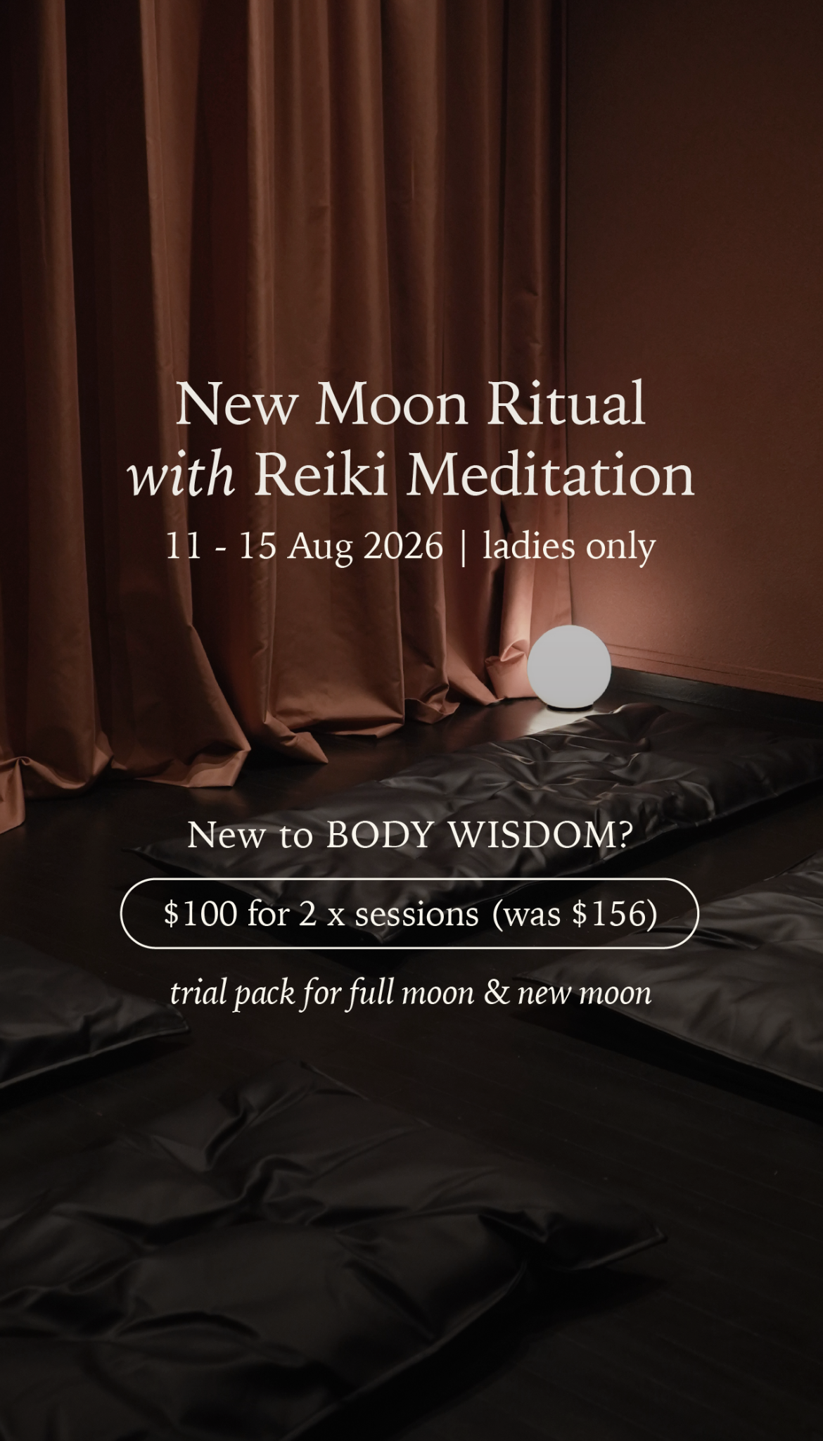 Body Wisdom Facebook ad: New Moon Manifestation