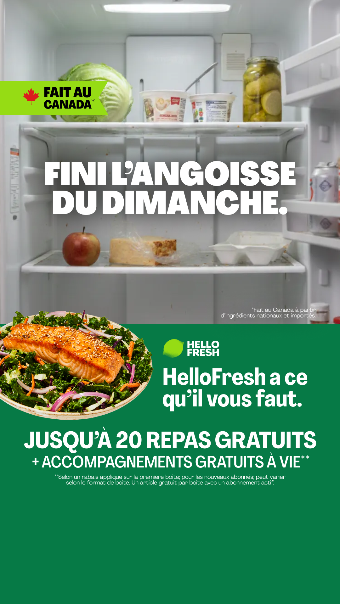 HelloFresh Facebook ad