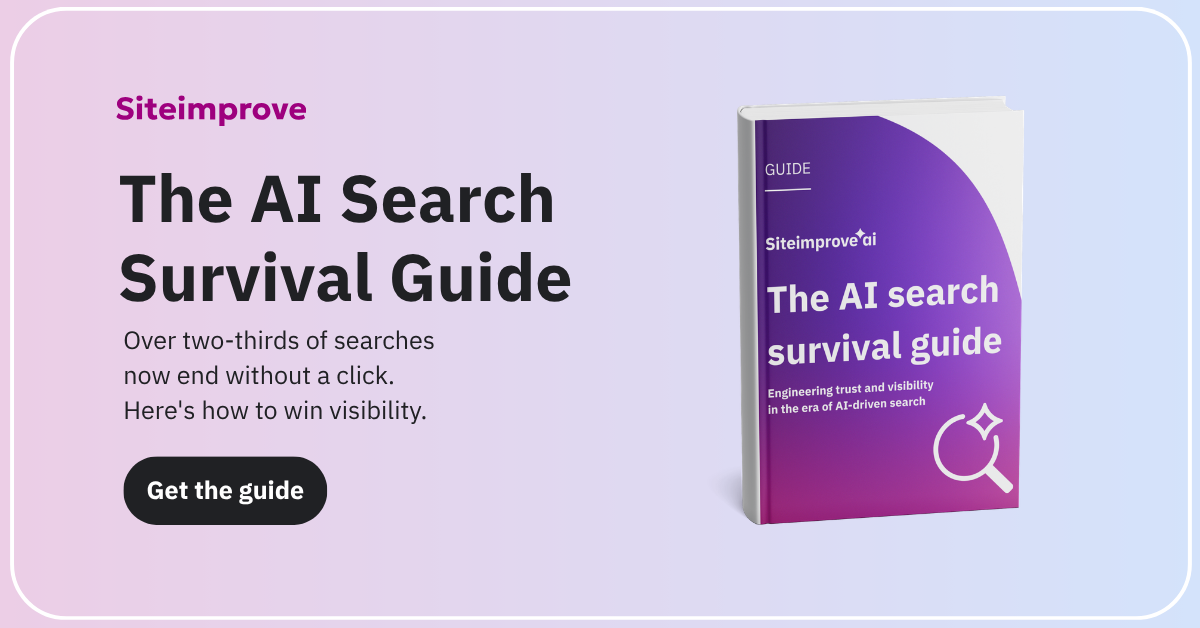 Siteimprove Facebook ad: Identity, Behavior & the New Rules of Relevance