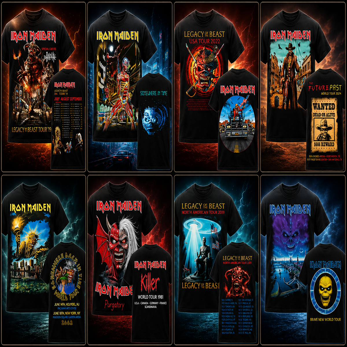 Sketchy Tees Facebook ad: IRON MAIDEN SHIRT, LEGENDARY TOUR COLLECTION
