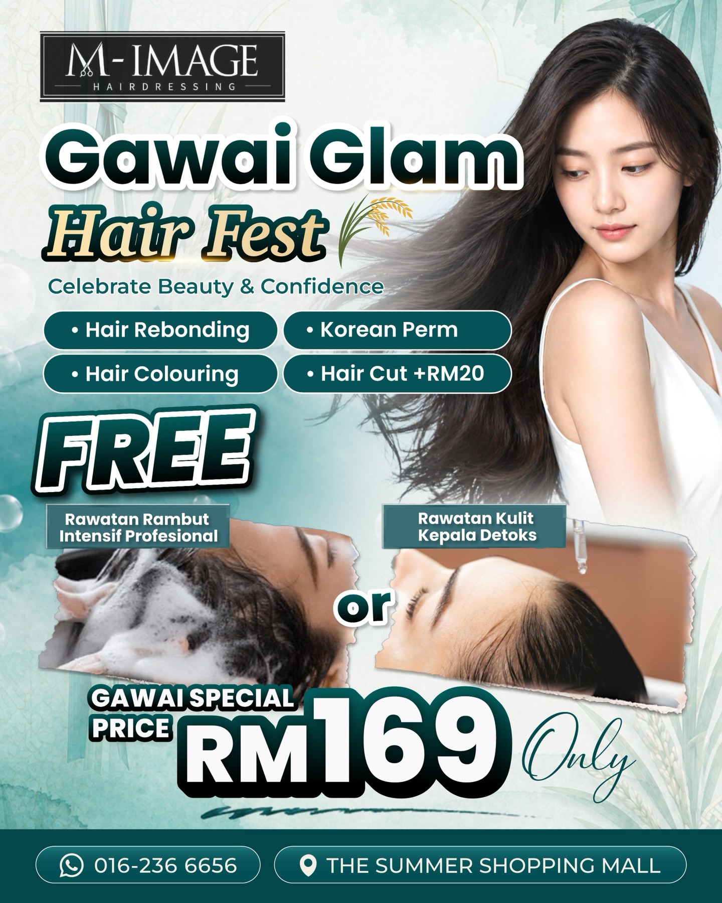 M Image Hairdressing 컨셉 파빌리온 Facebook ad: Hari Gawai tak lama lagi sampai