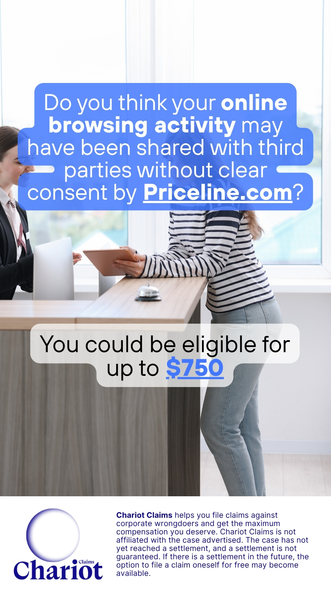Chariot Claims - formerly ClaimClam Facebook ad