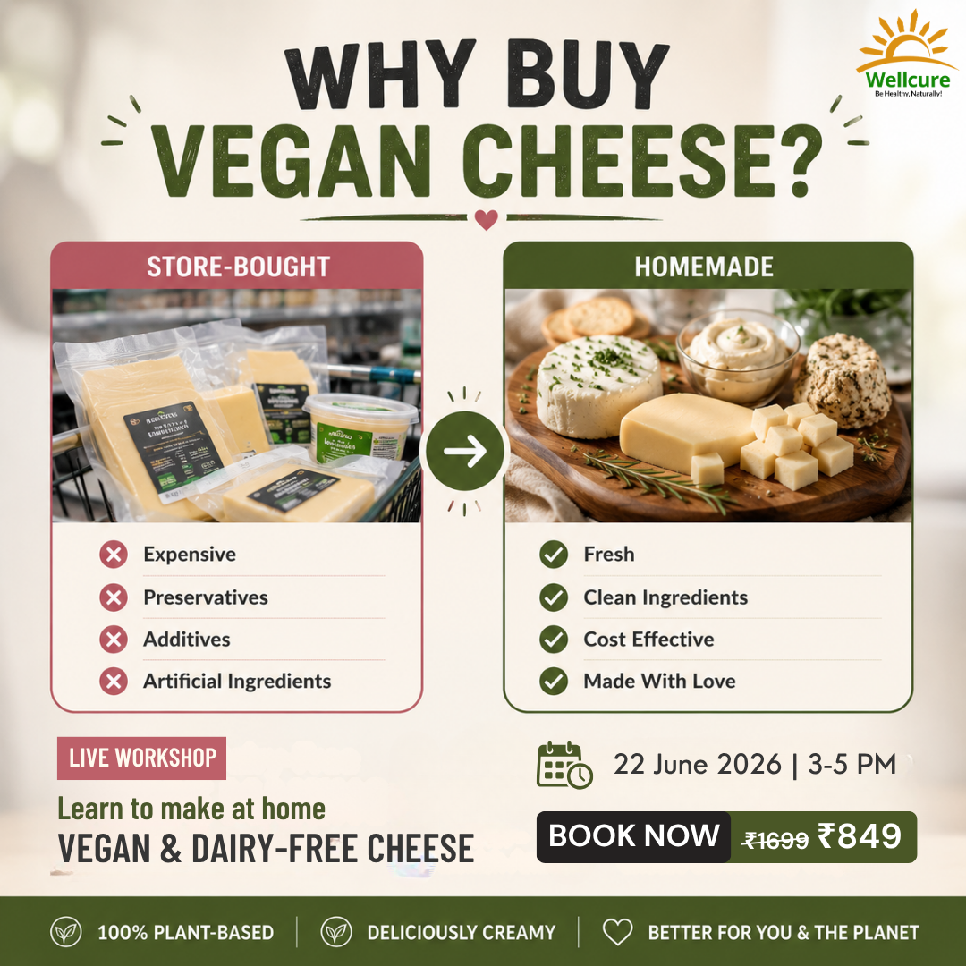 Wellcure Facebook ad: Vegan Cheese Making Workshop, LIVE