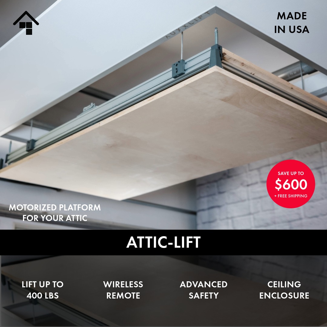 Auxx-Lift Facebook ad: Raise your Attic Game