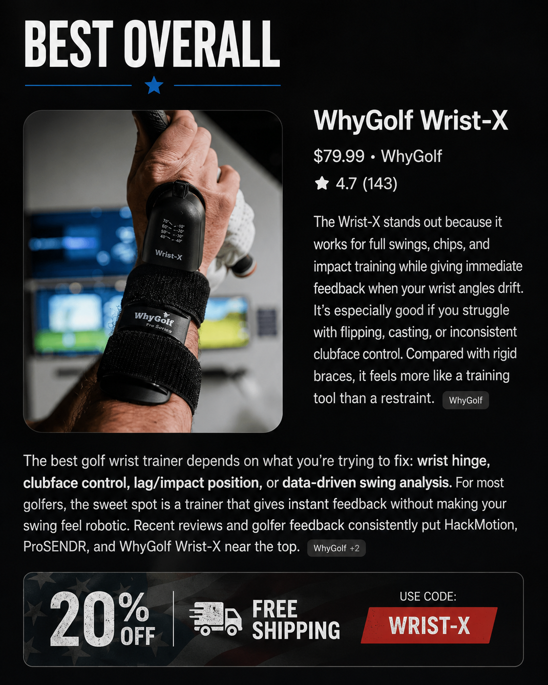 WhyGolf Facebook ad