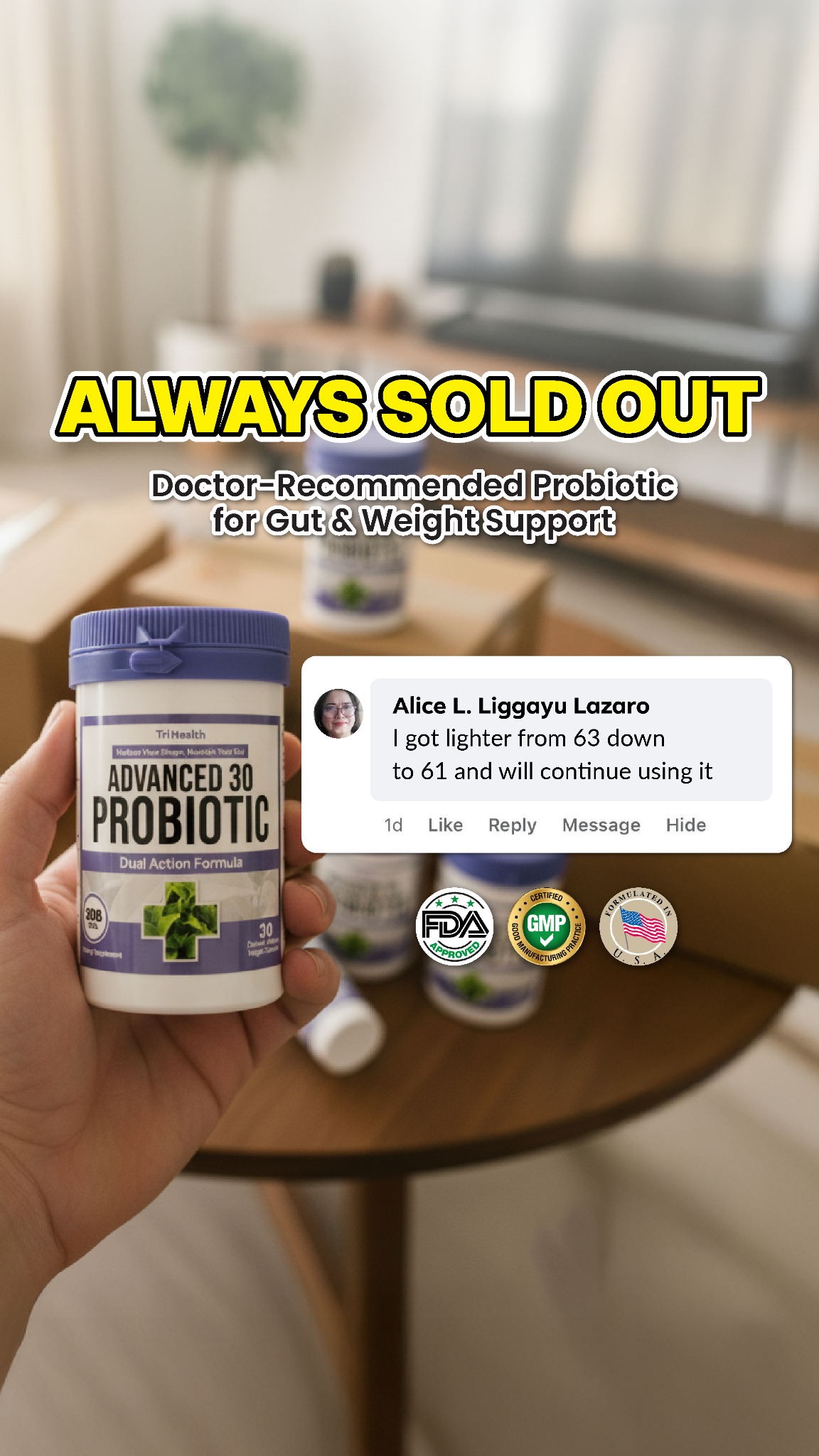 TriHealth Probiotic Philippines Facebook ad