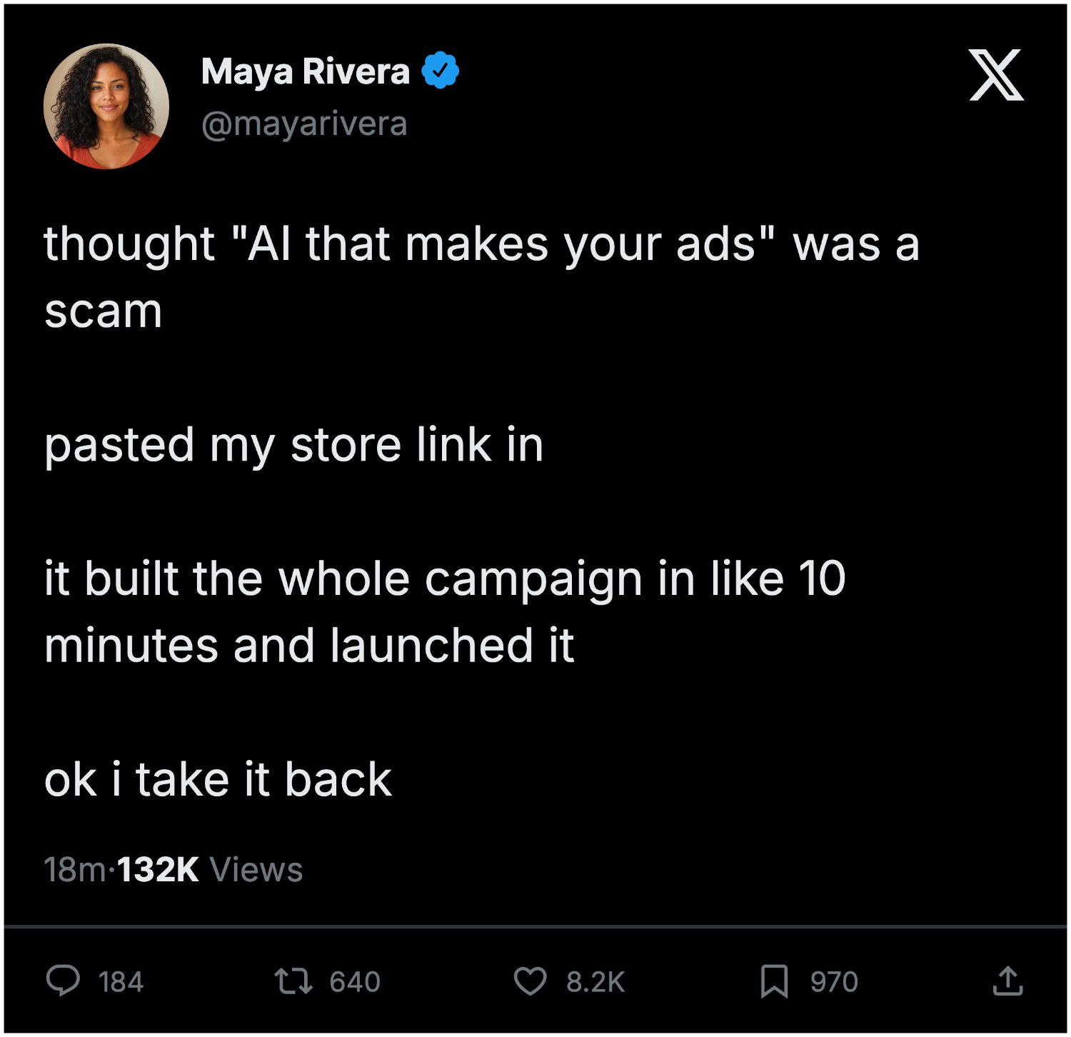Larven AI Facebook ad