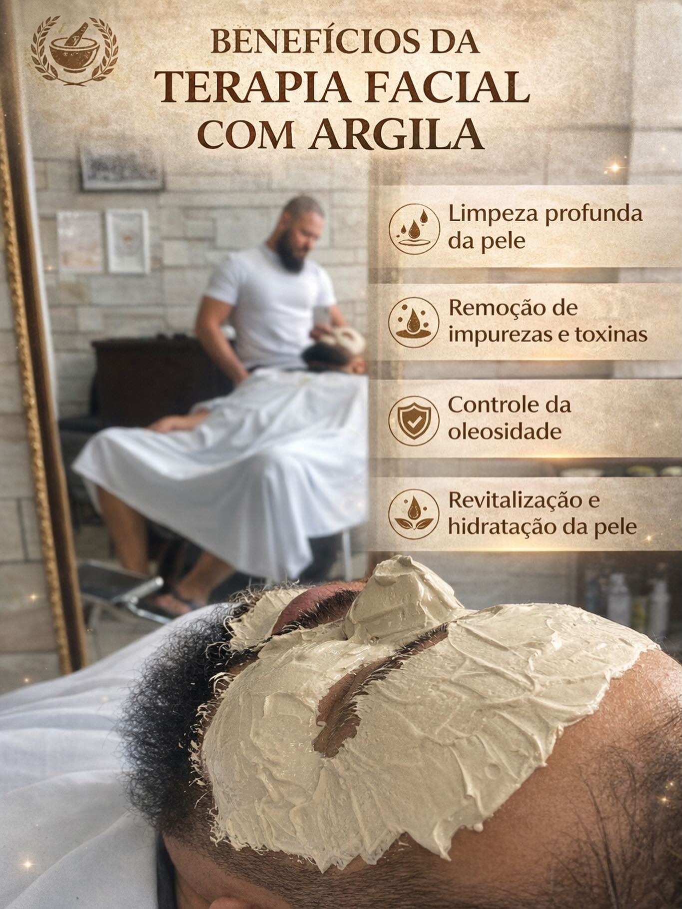 Bartoon Beard Doctor Facebook ad: A terapia facial com argila é muito valorizada…