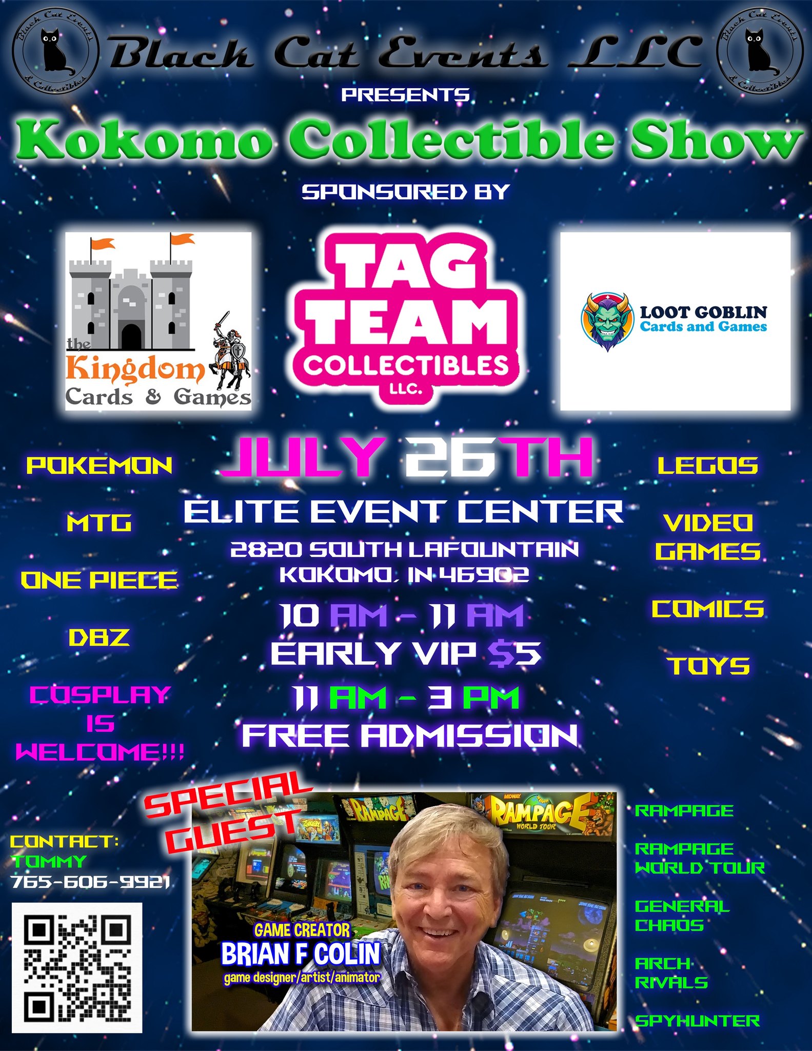 Black Cat Events Facebook ad: Kokomo Collectible Show