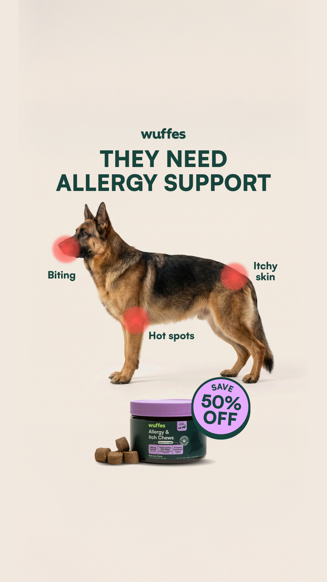 Wuffes Facebook ad