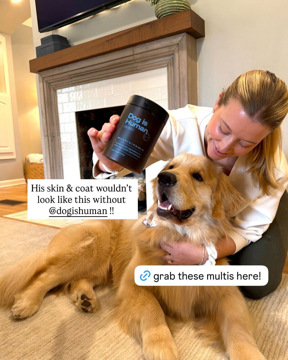 Harvey & Lindsey Facebook ad: Daily Dog Multivitamin, Real Results
