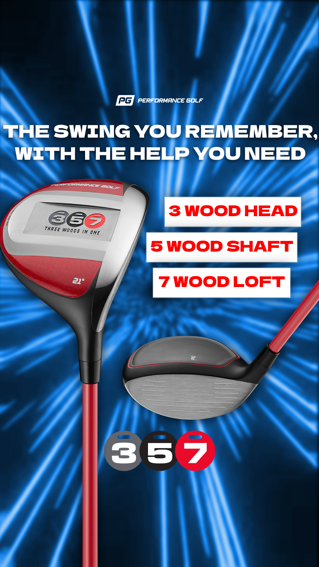 Performance Golf Facebook ad
