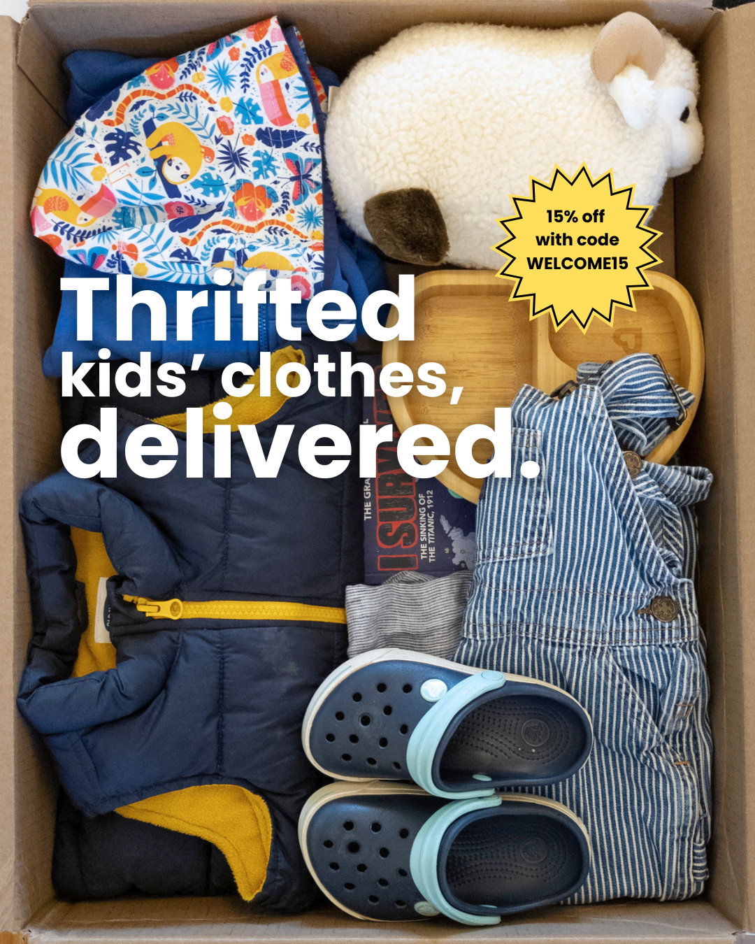 Fabrick Collective Facebook ad: Shop secondhand kids' clothes online |…
