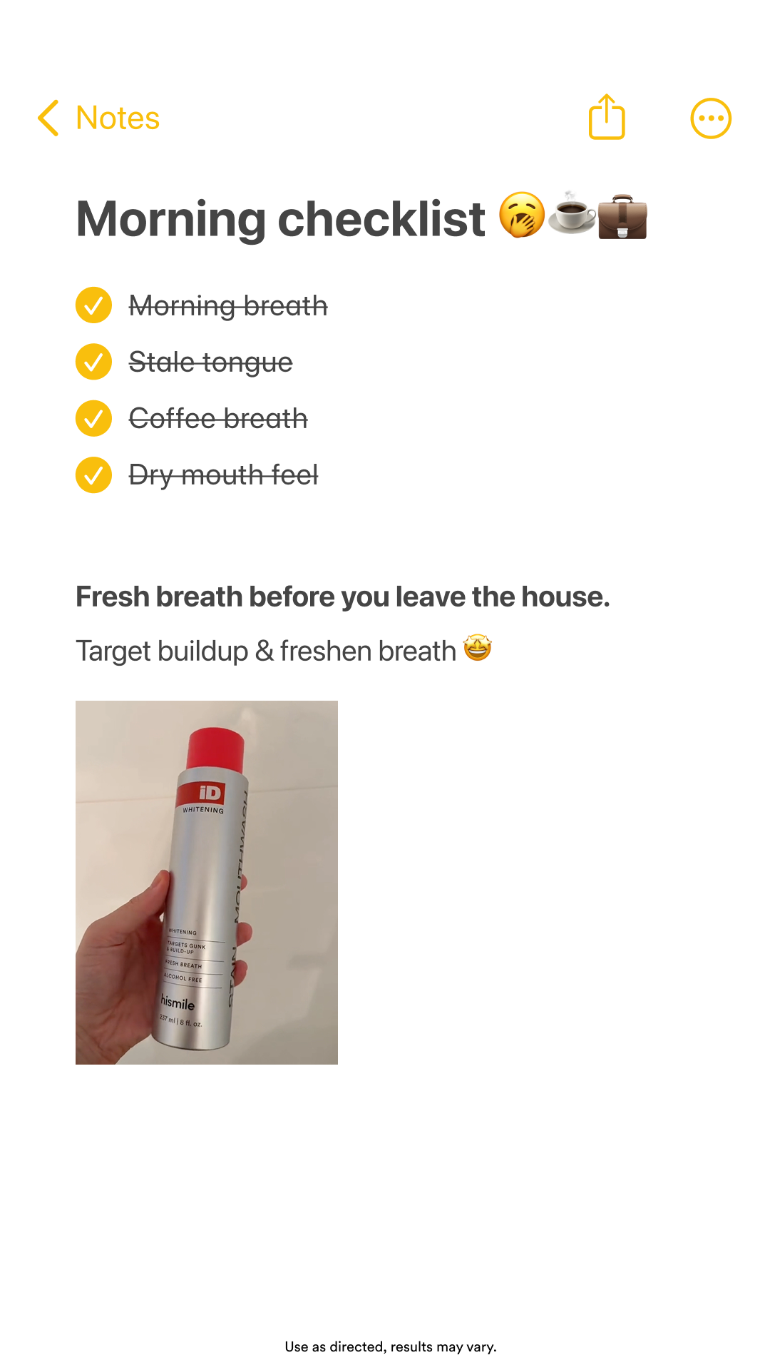 Hismile Facebook ad