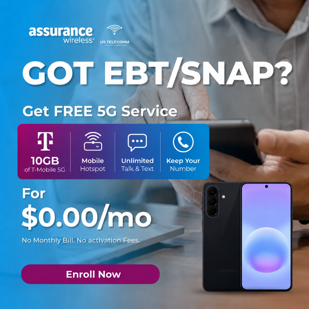 US Telecomm Facebook ad: Free Cell Phone Service Today