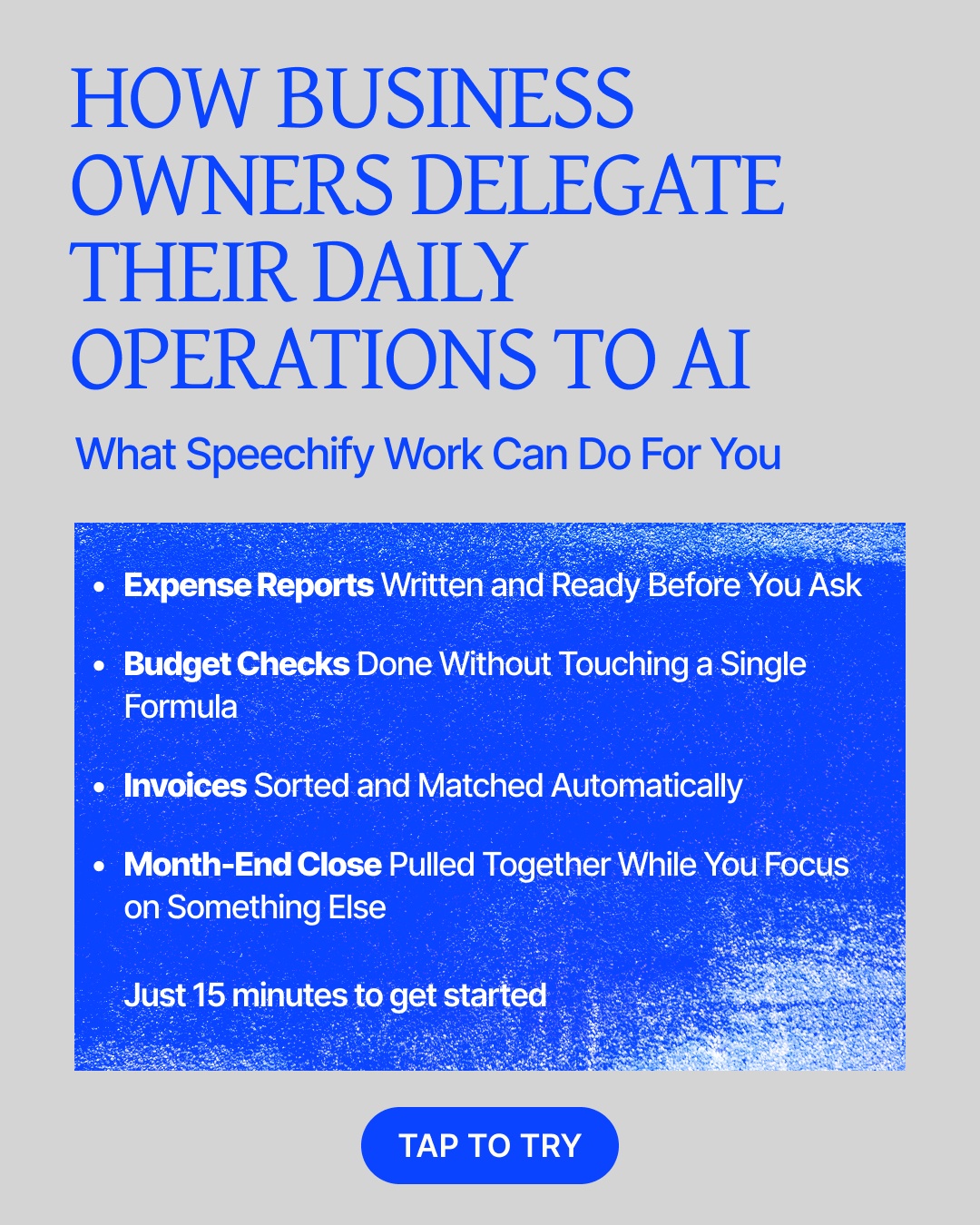 Speechify Work Facebook ad