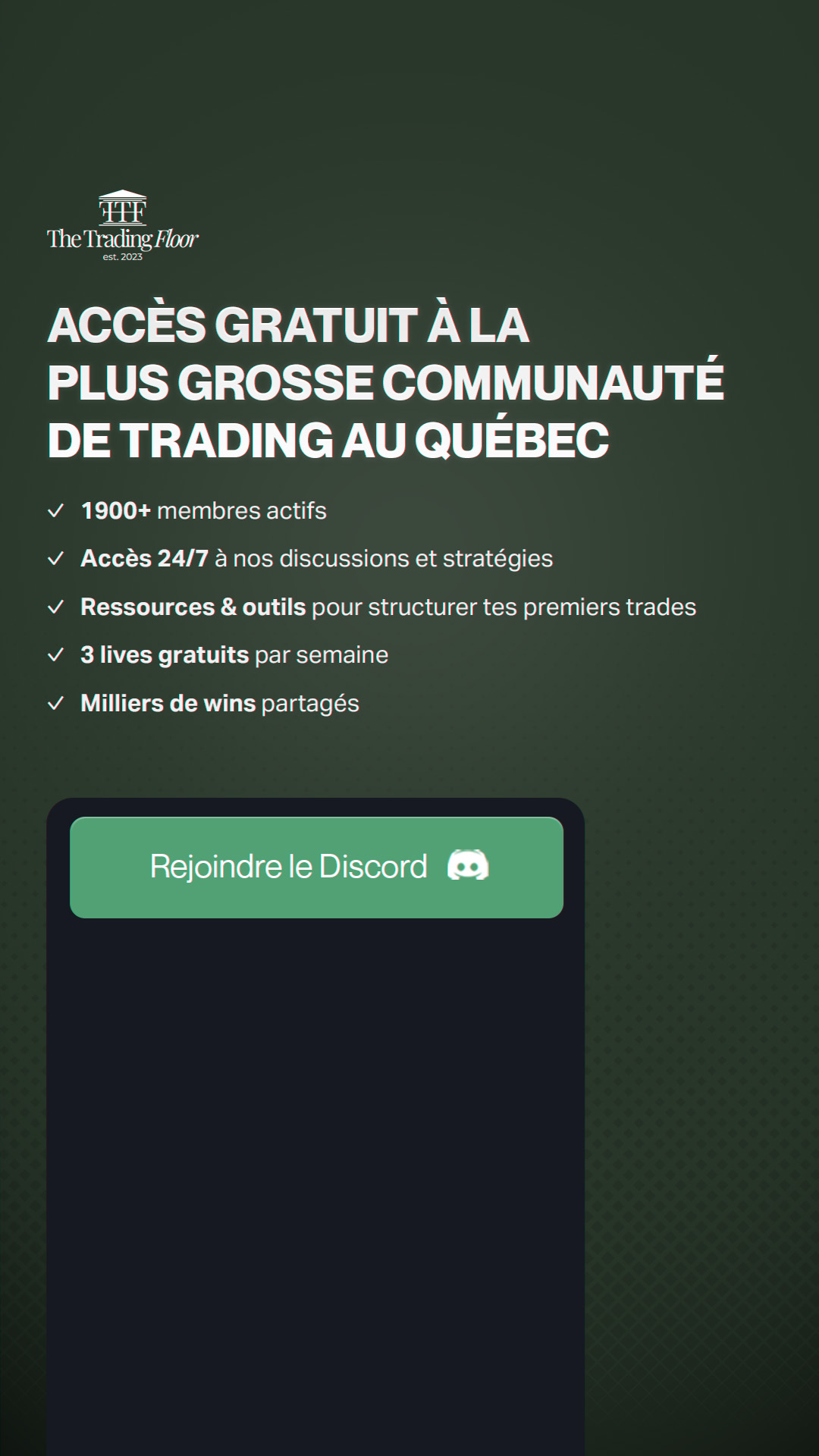 Trading Floor Facebook ad from Nov 21, 2025