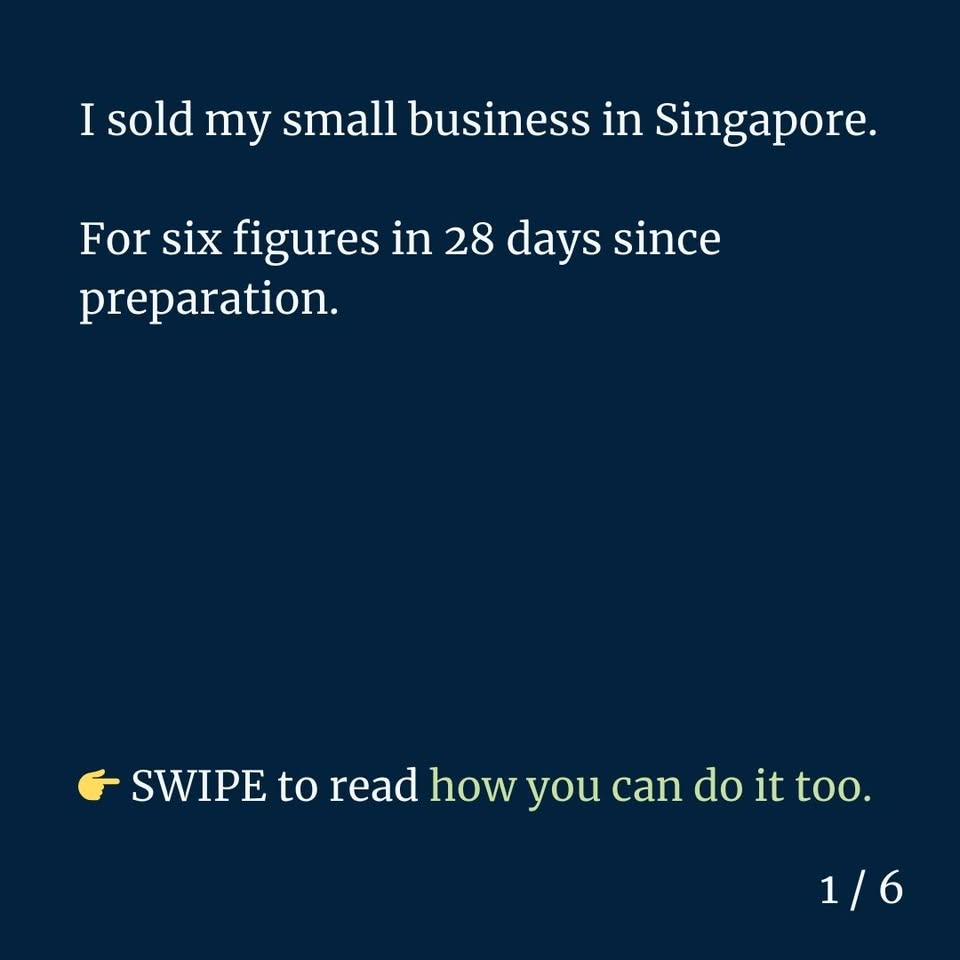 Sell My Business SG Facebook ad: How to Sell Your Business Yourself | Without Broker |…