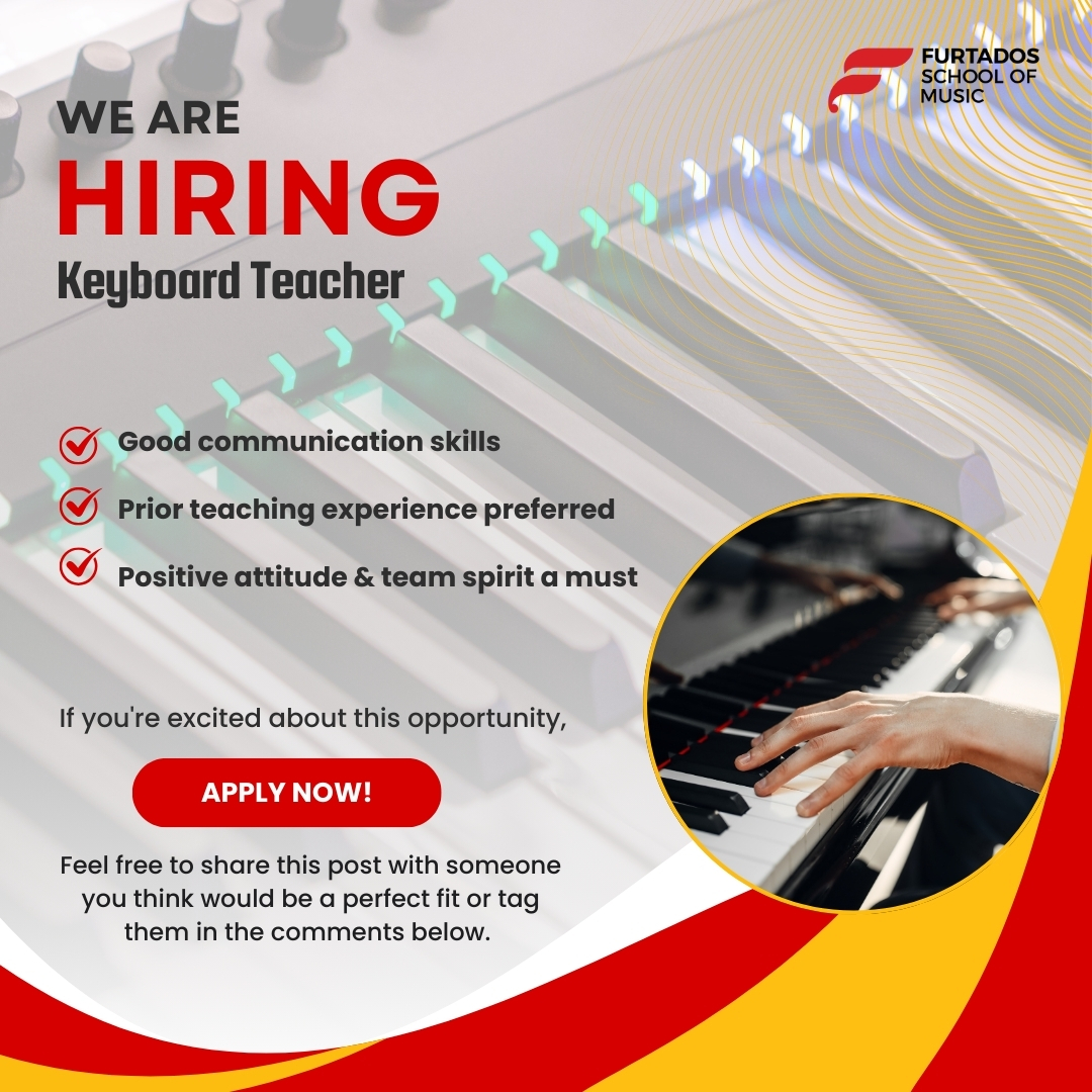 Furtados School of Music - FSM Facebook ad: We’re Hiring Keyboard Teachers!
