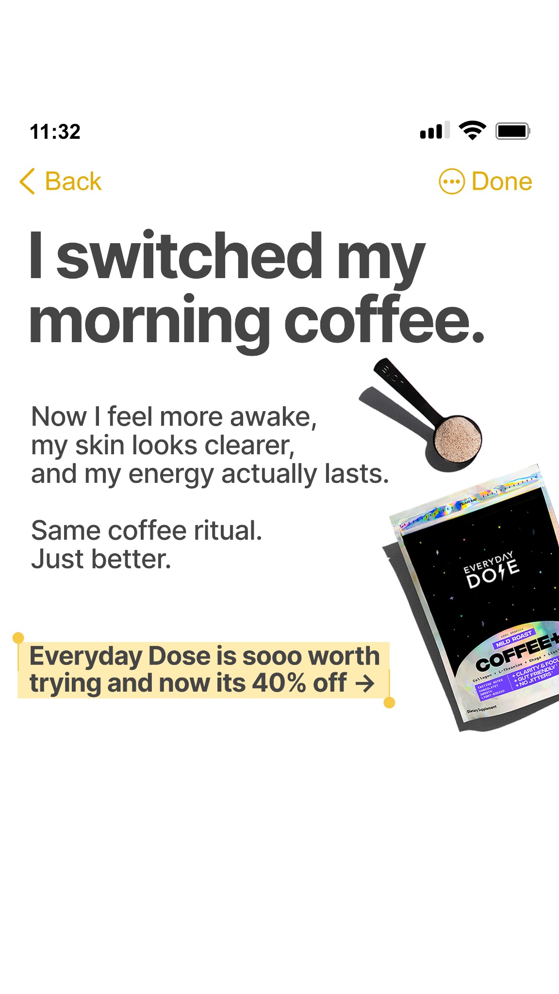 Everyday Dose Facebook ad