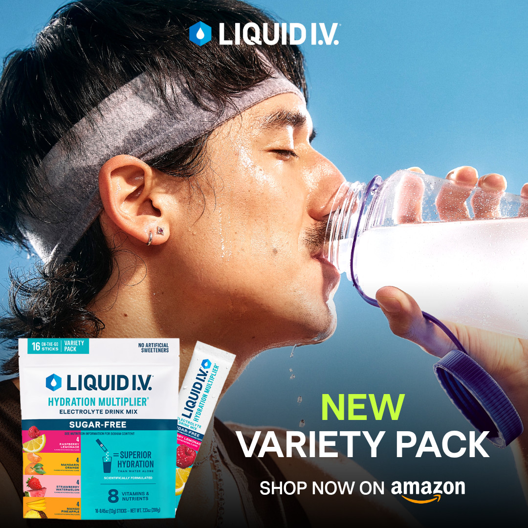 Liquid I.V. Facebook ad: Shop Liquid I.V. on Amazon