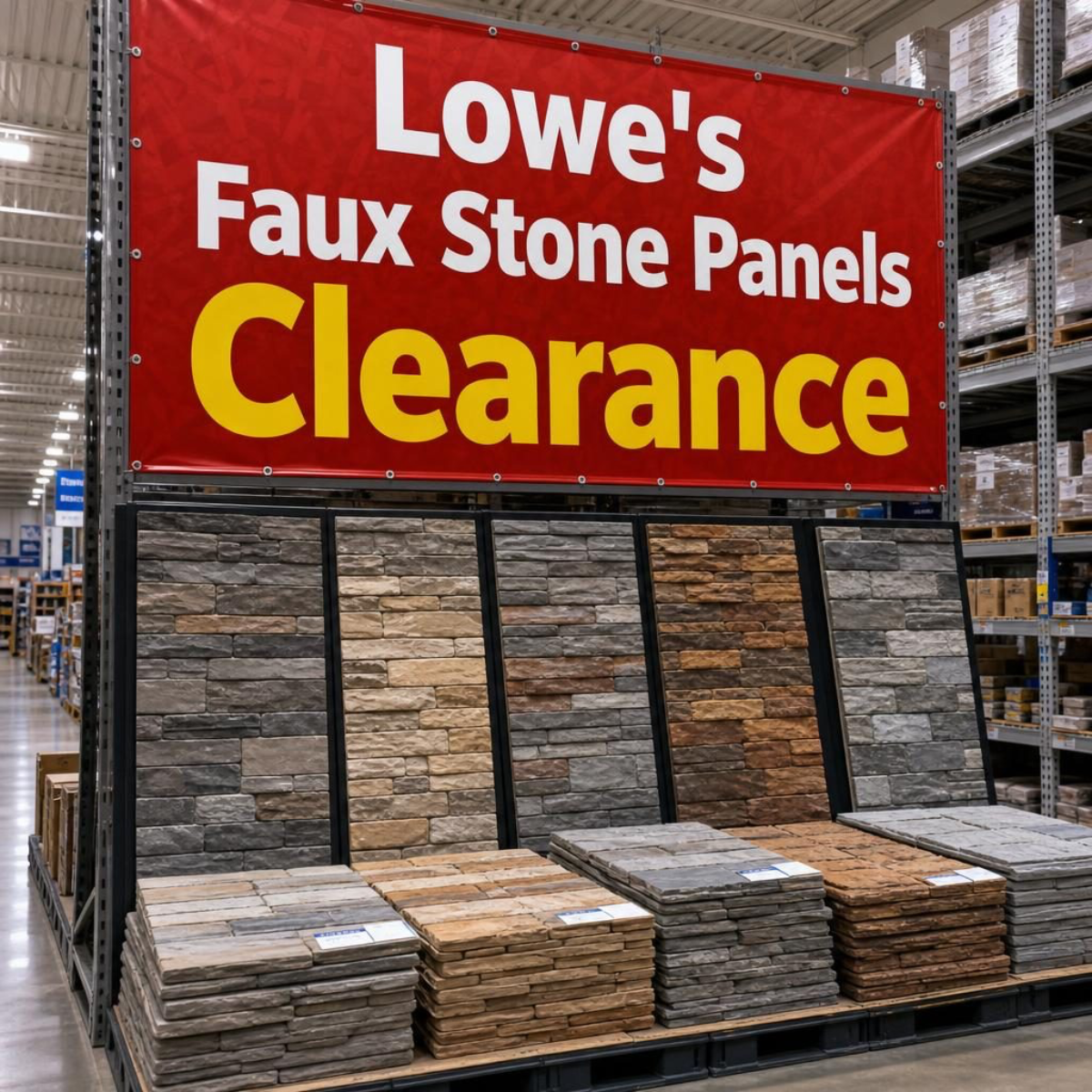 The Everyday Club Facebook ad: Lowe's Faux Stone Panels Clearance, What to Know