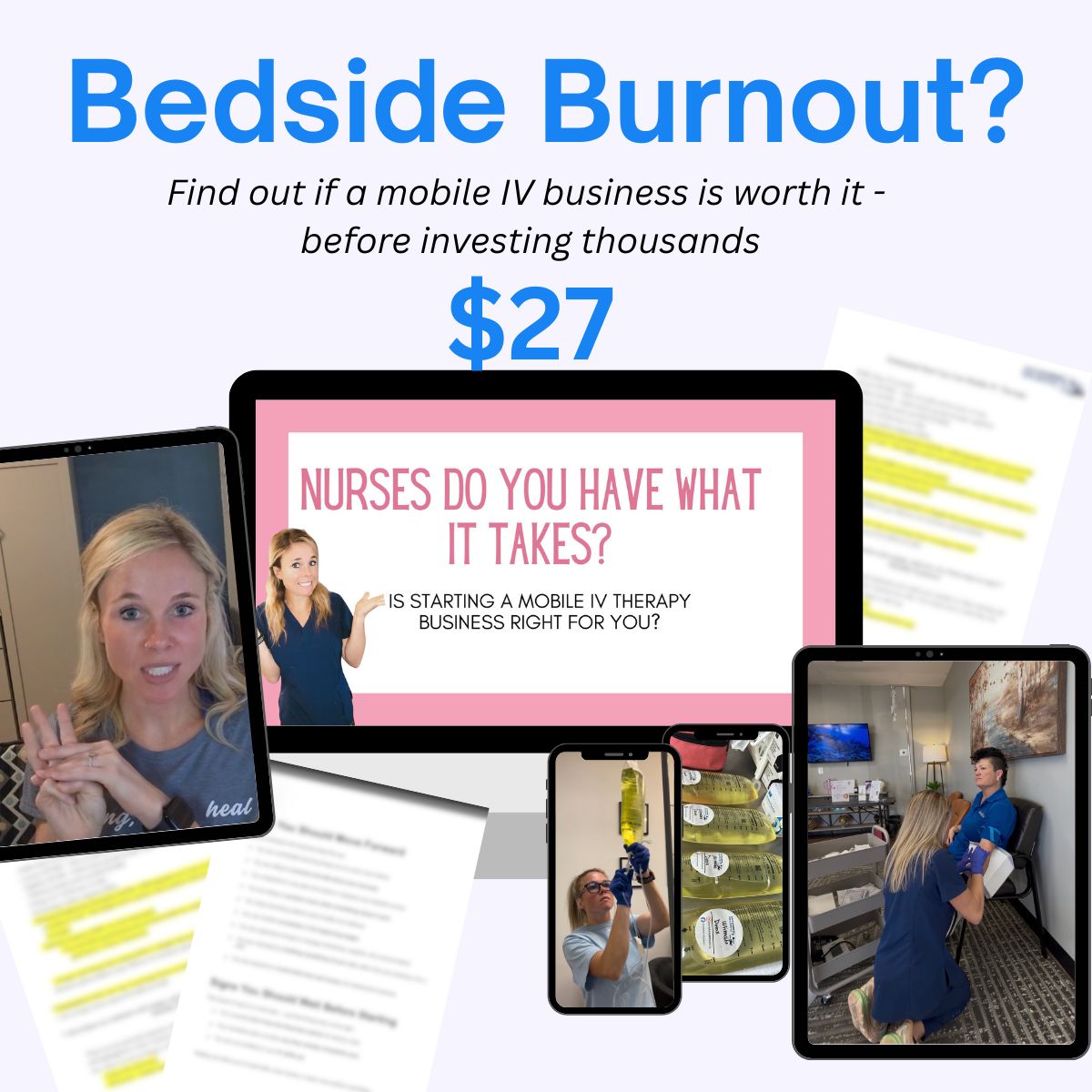 Nurse Tiffyy Facebook ad: Over Bedside Nursing?