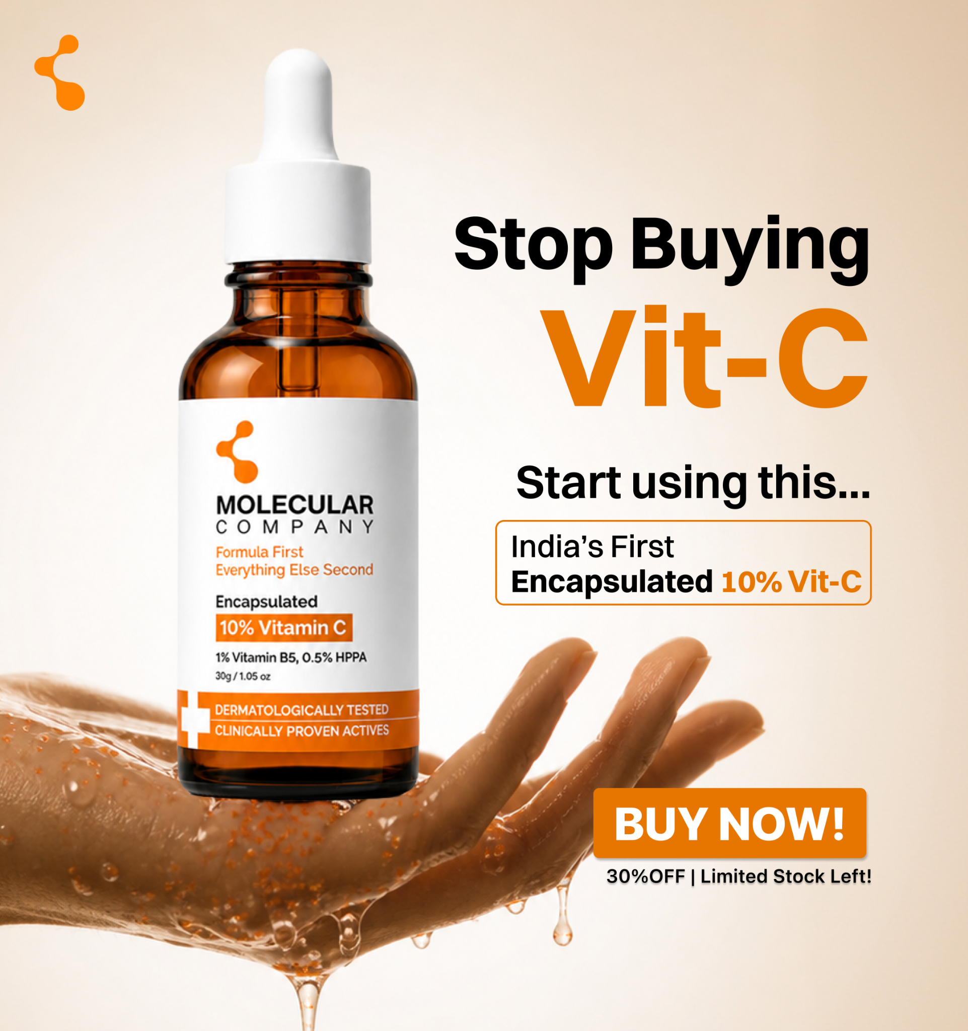 Molecular Company Skincare Facebook ad