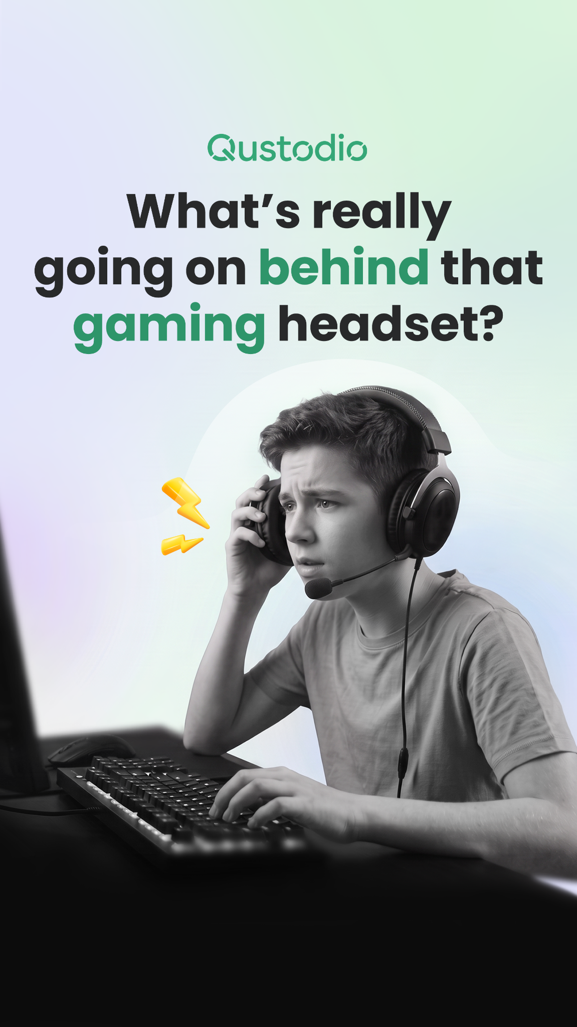 Qustodio Facebook ad: Unlock safer gaming