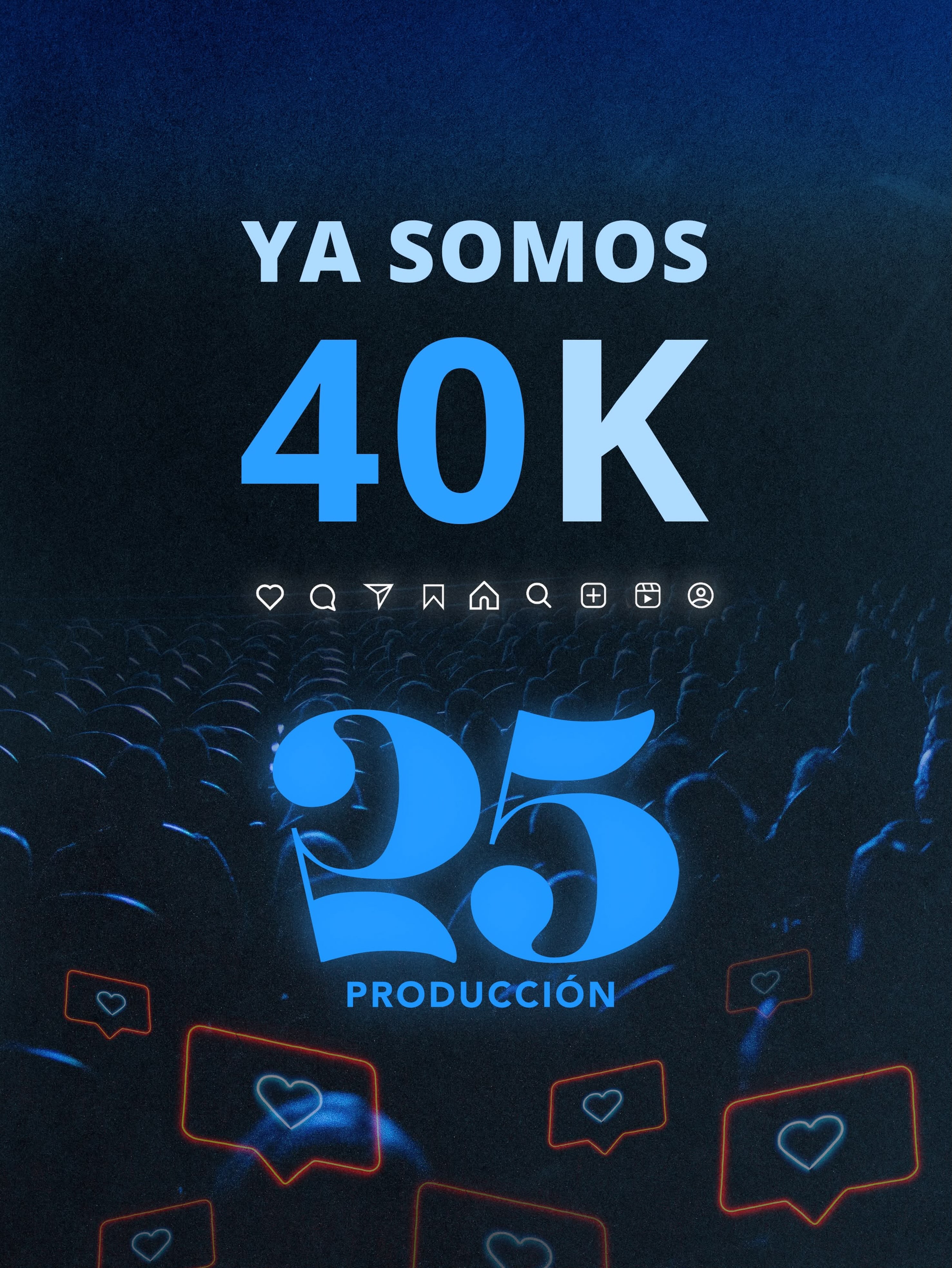 25producción Facebook ad: Hoy celebramos una comunidad de 40 mil personas…