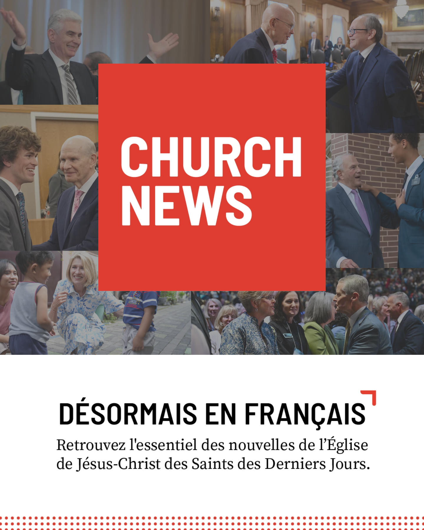 Church News en français Facebook ad: Church News est ravi d'ajouter une nouvelle langue…
