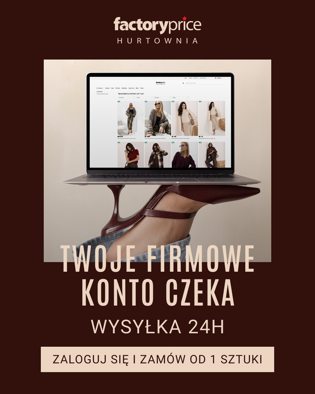 Factoryprice.Hurtownia Facebook ad: Twoje konto B2B już czeka