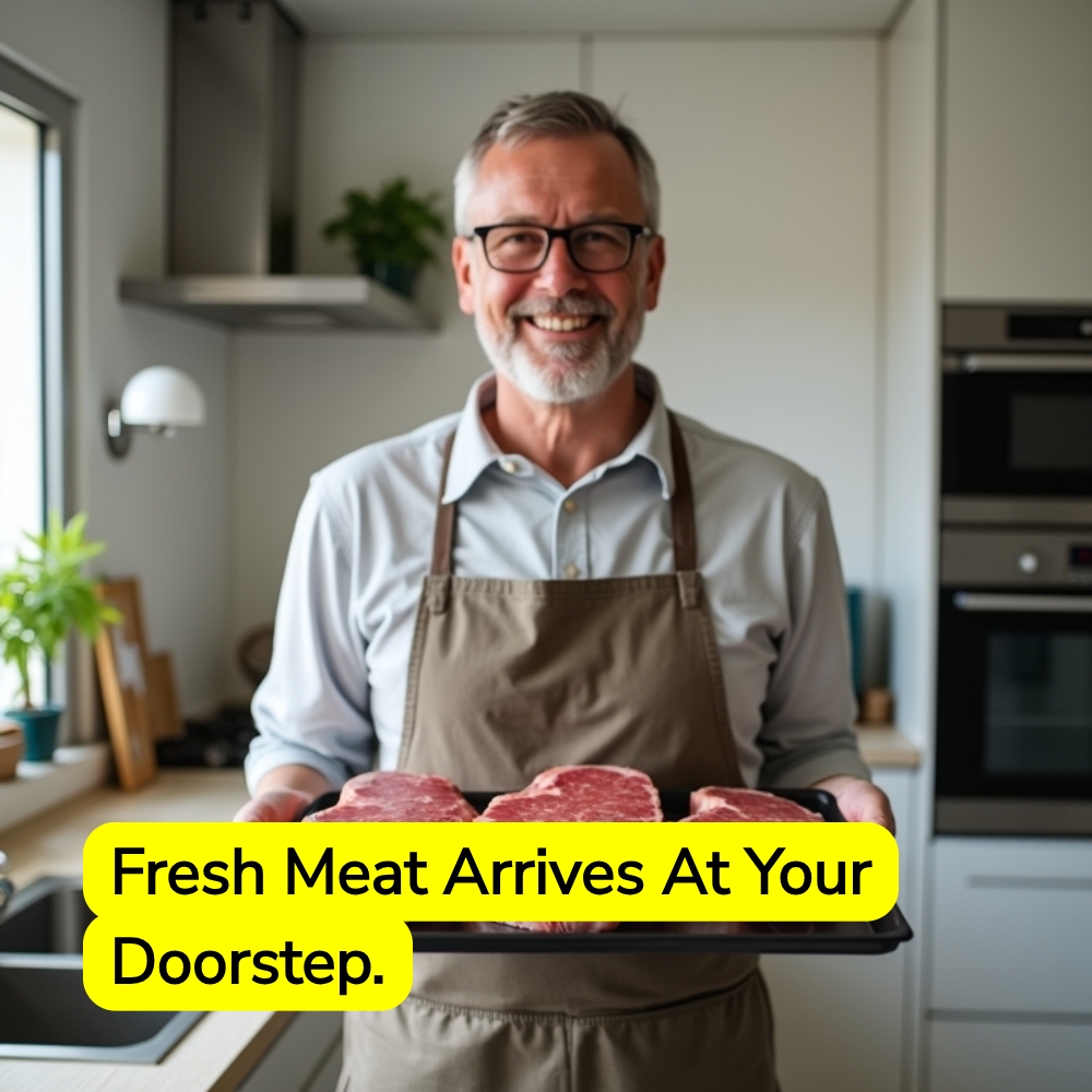 QuickSearches Upflow Facebook ad: Affordable Home Meat Delivery All States.