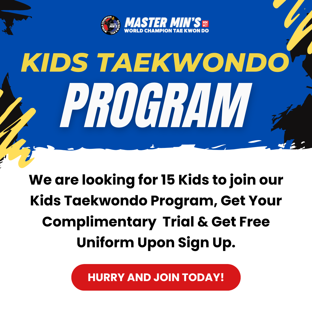 Master Min’s World Champion Tae Kwon Do Facebook ad: Spring Into Focus & Confidence