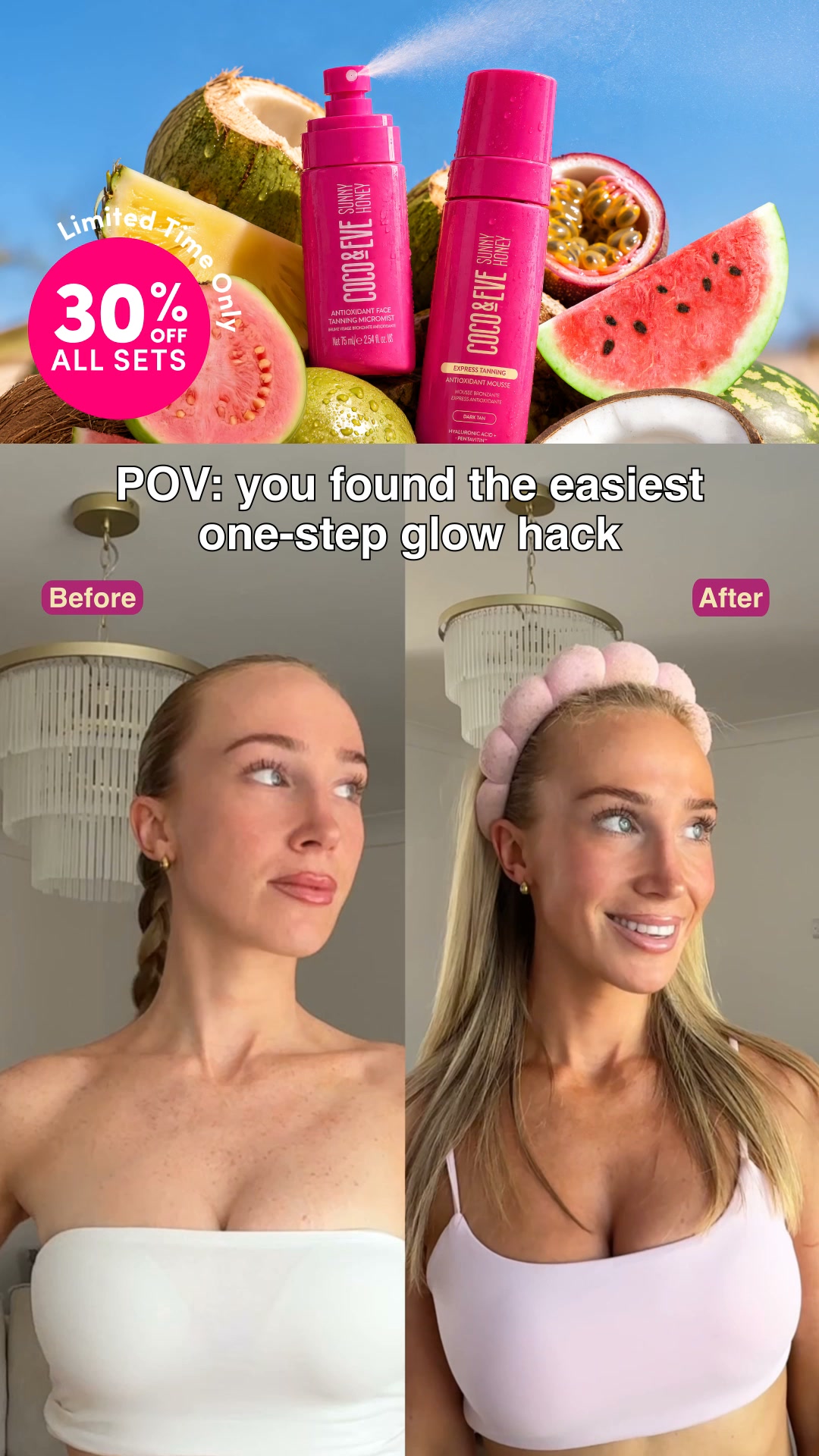 Coco & Eve Facebook ad: Too Busy To Wait Set, Now 30% Off