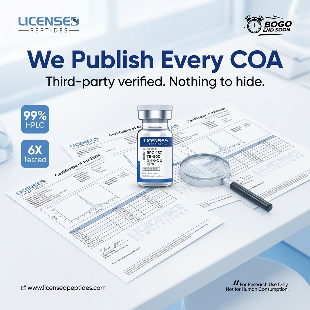 LicensedPeptides Facebook ad