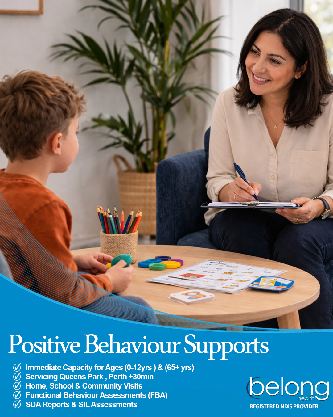 Belong Health Facebook ad: Positive Behaviour Support Queens Park | NDIS PBS | Belong…