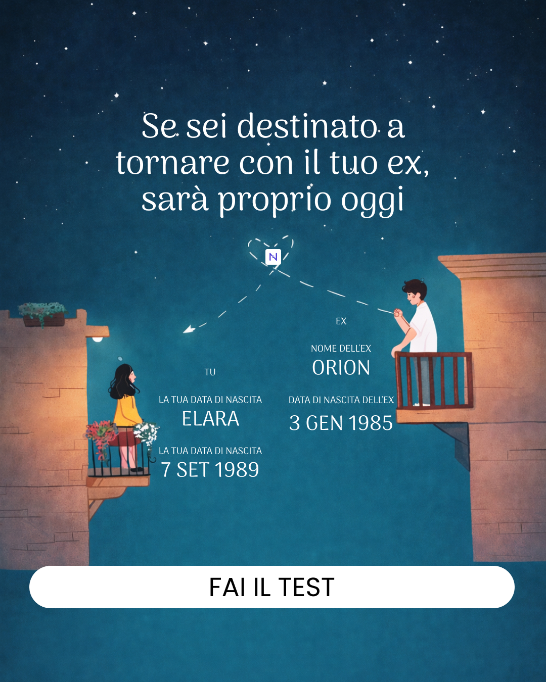 Nebula: Will my ex return? Facebook ad