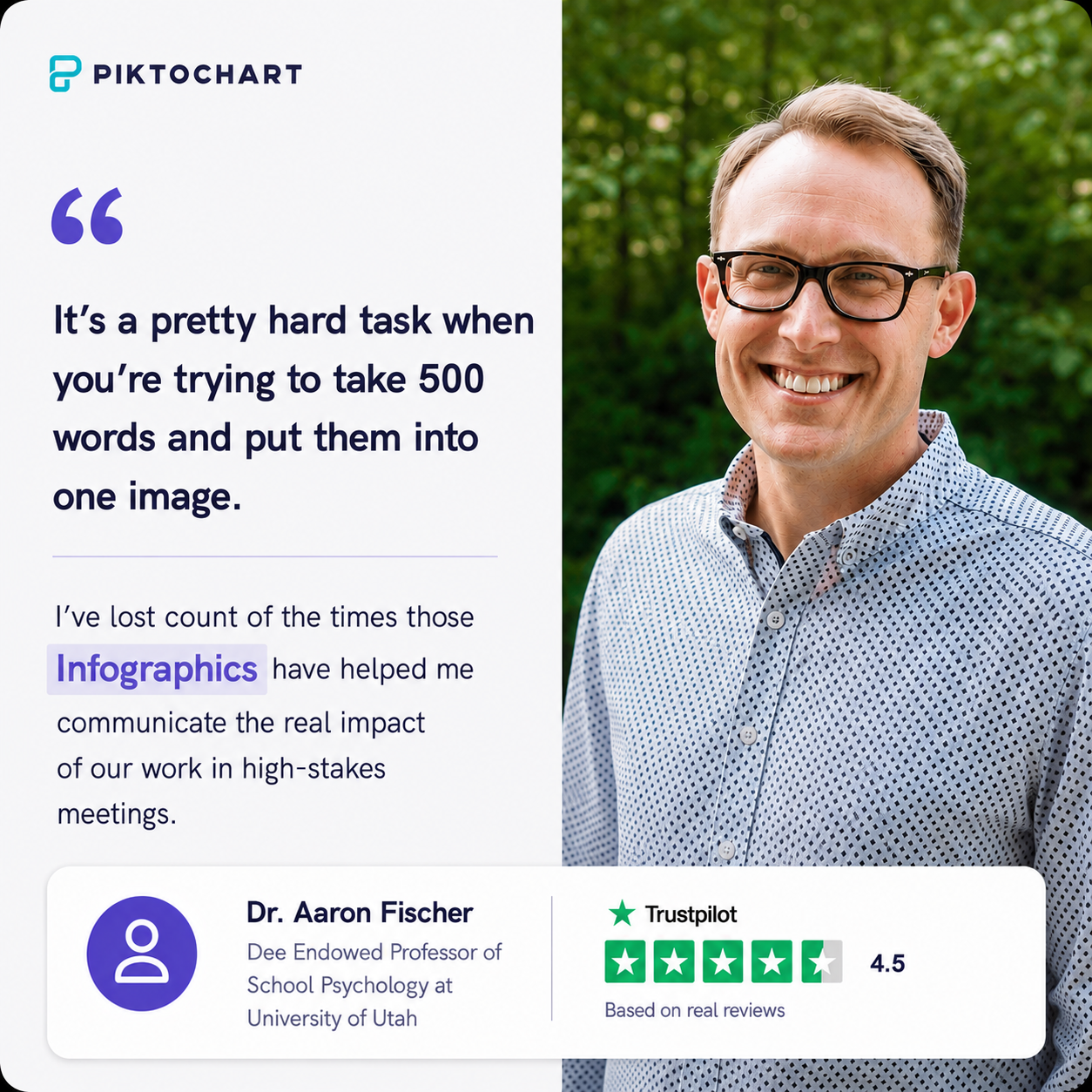 Piktochart Facebook ad