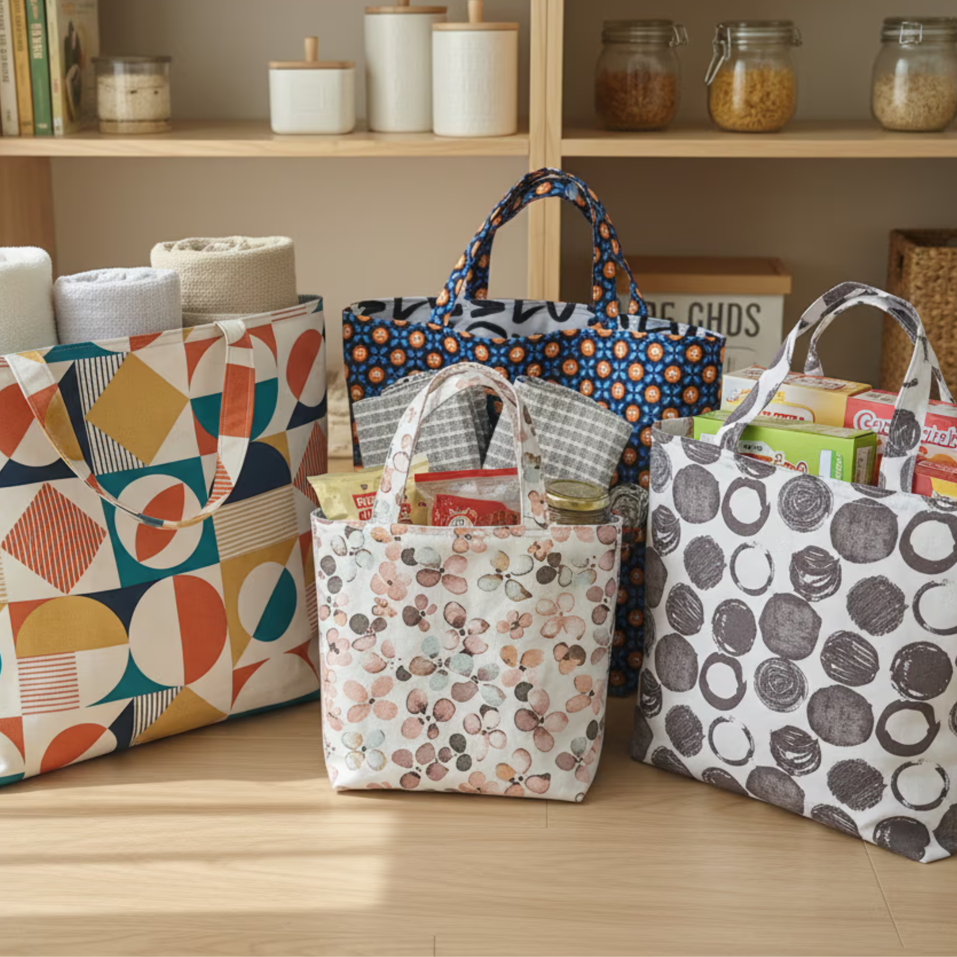 Sew Modern Bags Facebook ad: 9 Easy Bag Patterns Designed for Beginners