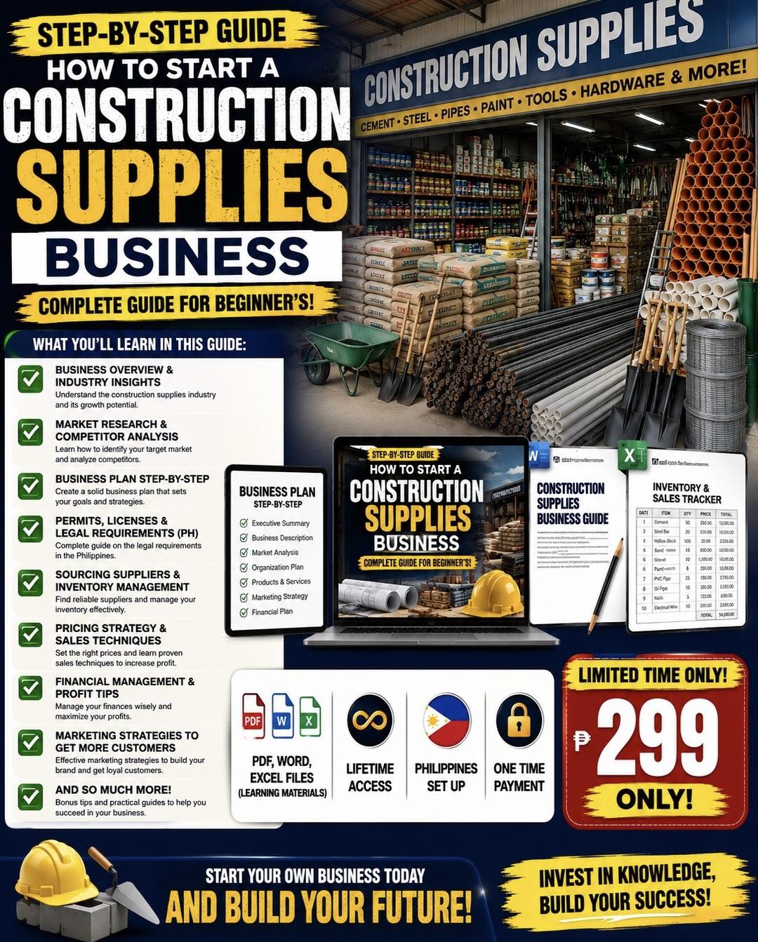 Pinoy Construction Business Guide Facebook ad: 𝐖𝐀𝐍𝐓 𝐓𝐎 𝐒𝐓𝐀𝐑𝐓 𝐘𝐎𝐔𝐑 𝐎𝐖𝐍…