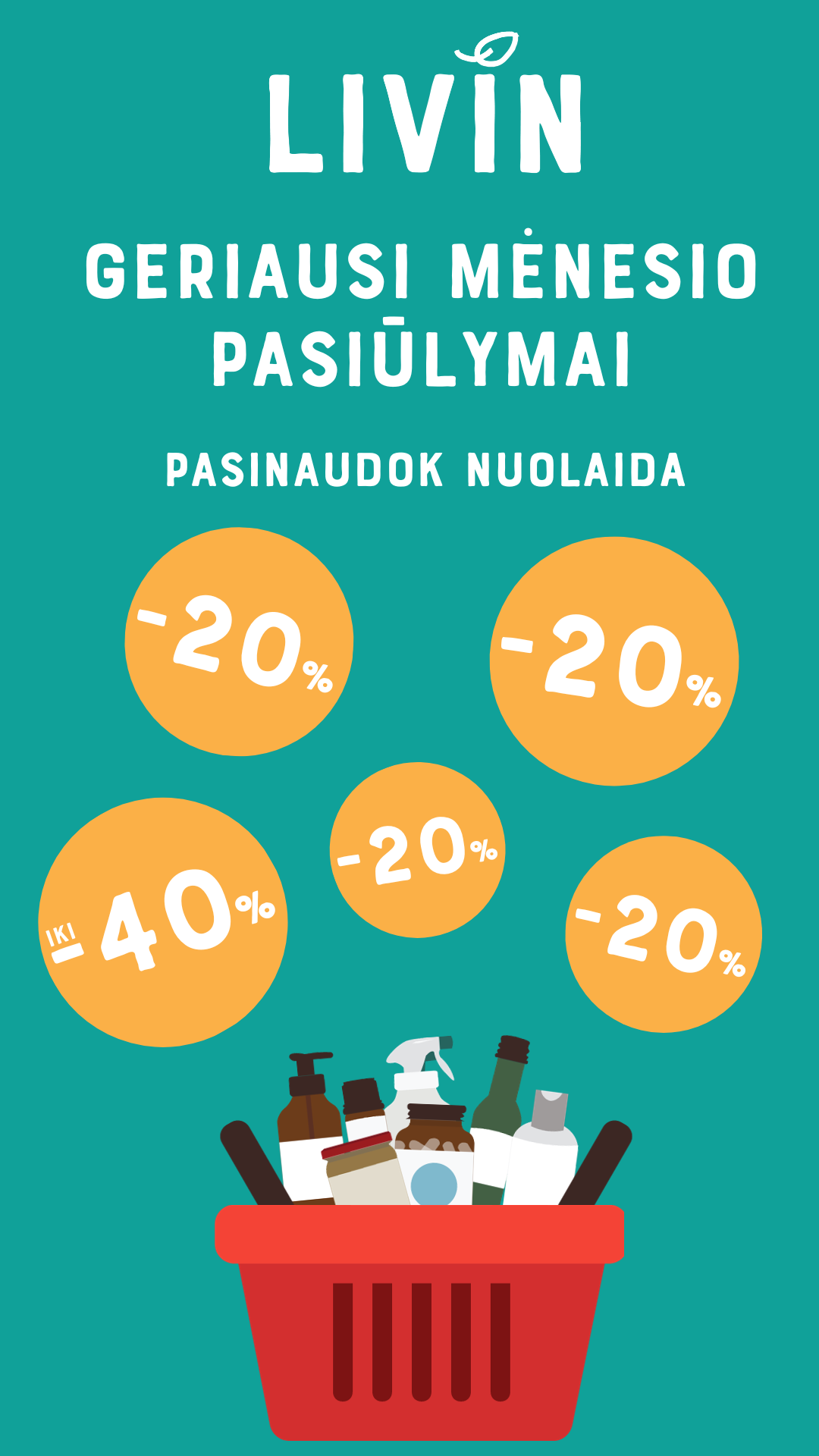 LIVIN sveiki produktai Facebook ad