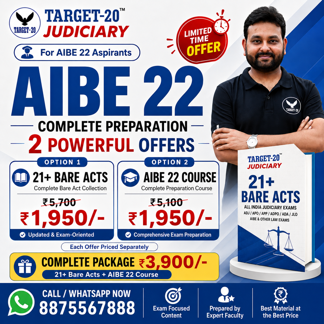Target 20 Facebook ad: AIBE 22 Preparation Starting at ₹1,950