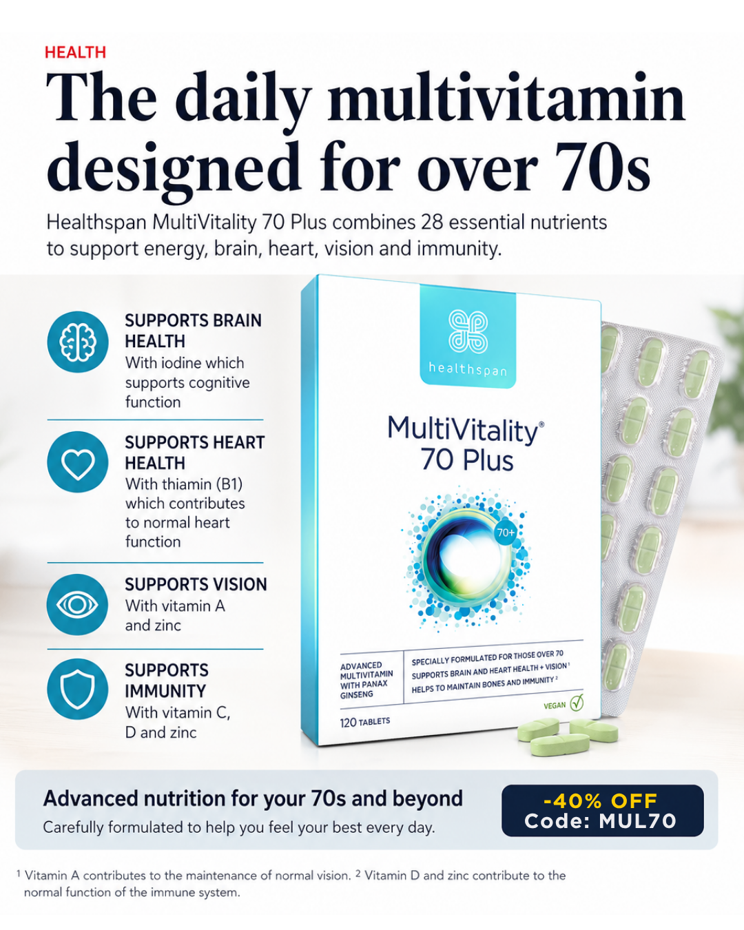 Healthspan Facebook ad