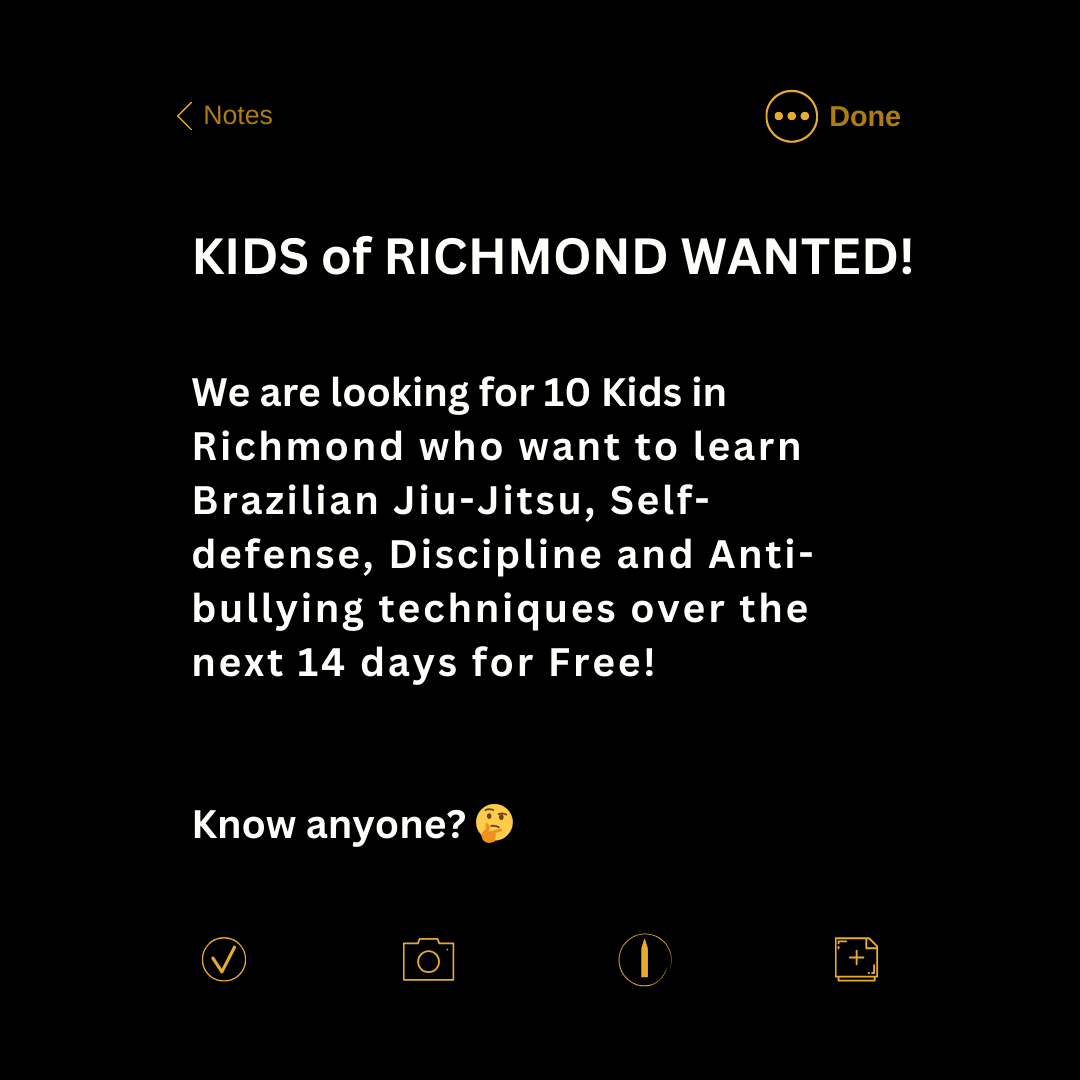 Alpha Jiu Jitsu Academy Richmond Facebook ad: FREE 14-DAY KIDS JIU-JITSU PROGRAM