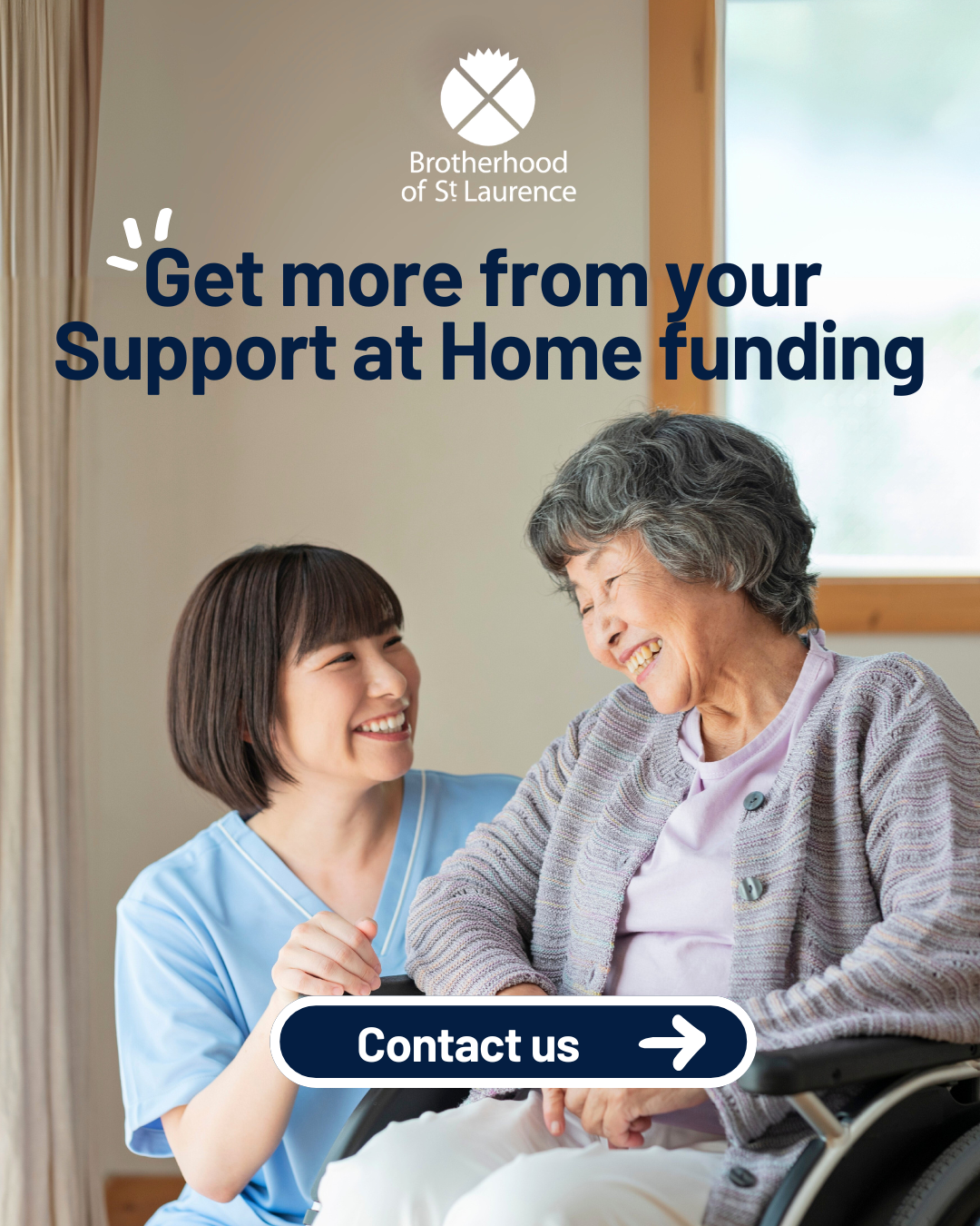 Brotherhood of St Laurence Aged Care Facebook ad from Apr 1, 2026