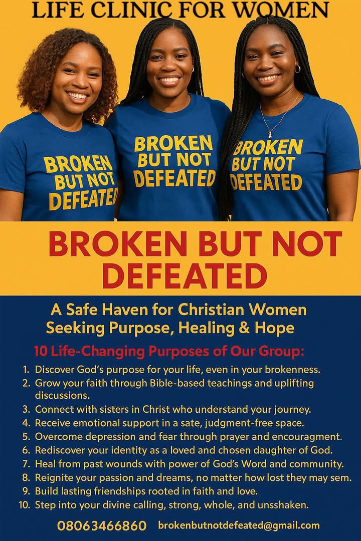 Broken But Not Defeated Facebook ad: To Every Woman Feeling Trapped in Pain and…