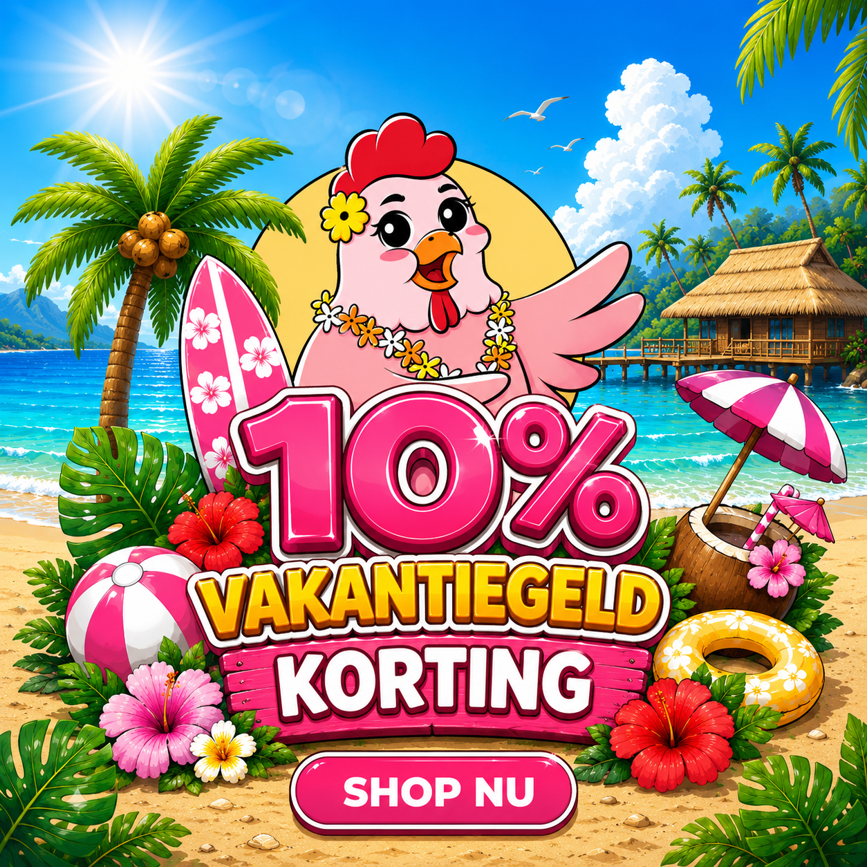 Kip Aloha damesmode Facebook ad