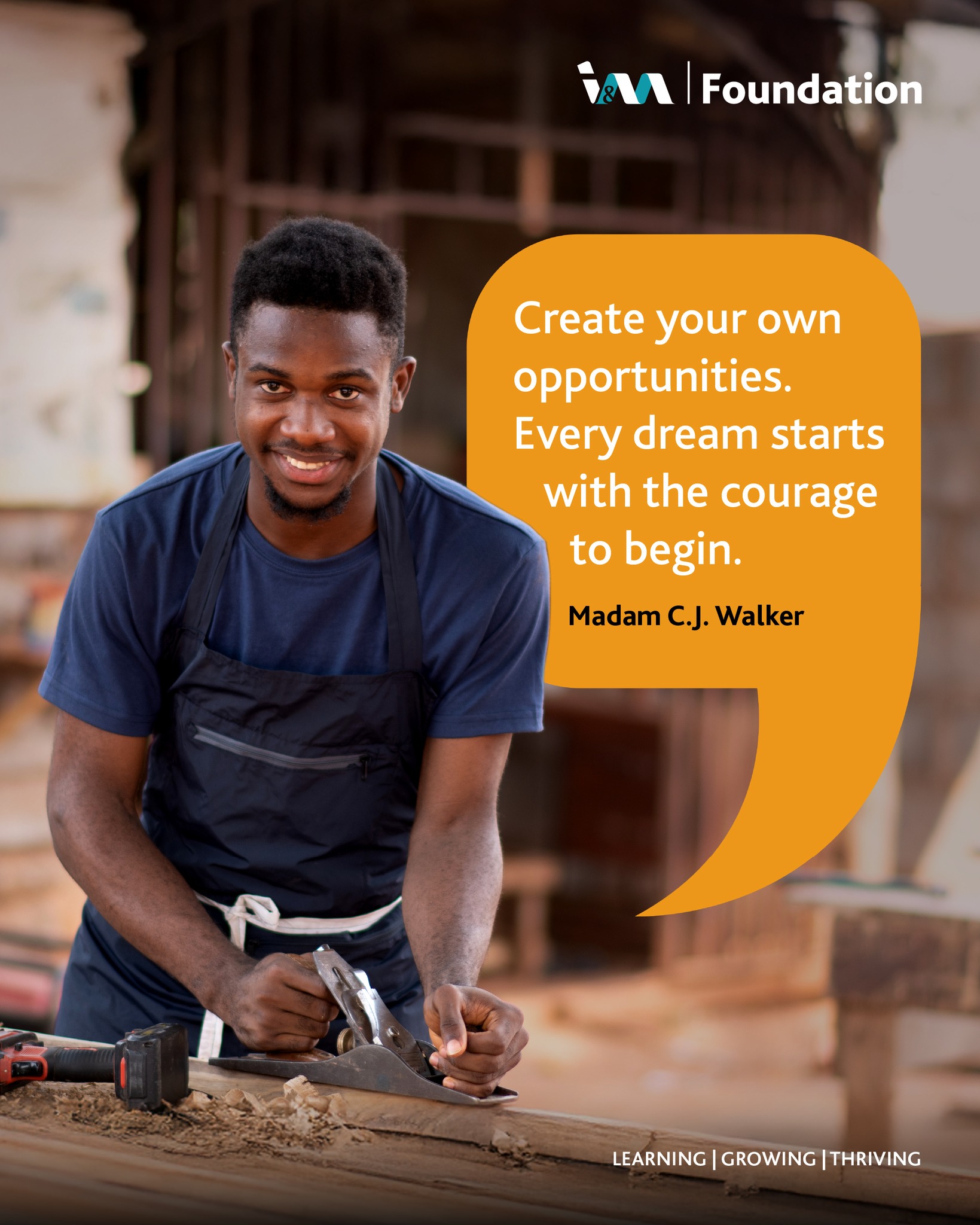 I&M Foundation Facebook ad: Empowerment begins with initiative.